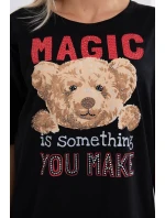 Kúzelná blúzka s potlačou čierna