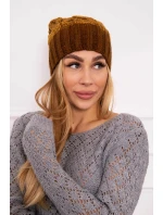 Paris fleecová čiapka K213 hnedá + horčičná Paris fleecová čiapka K213 hnedá + horčičná