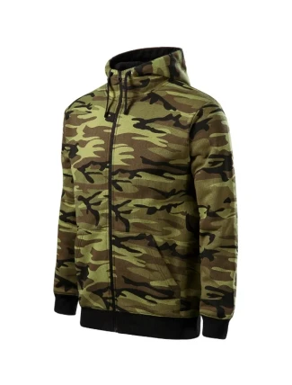 Pánska mikina na zips Camo camouflage green