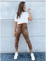 Dámske kožené nohavice TERRACE camel FashionStreet UY1696 Dámske kožené nohavice TERRACE camel FashionStreet UY1696