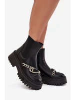 Dámske topánky na platforme s reťazou Black Marvella Dámske topánky na platforme s reťazou Black Marvella