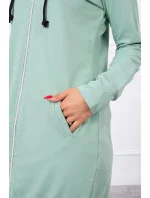 Mikina s kapucňou tmavo mätová