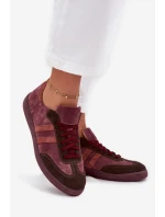 Zazoo N1068 Dámske semišové nízke tenisky Burgundy Zazoo N1068 Dámske semišové nízke tenisky Burgundy