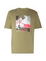 Pánske tričko adidas Memories of Sport Outdoor Graphic khaki KC7098