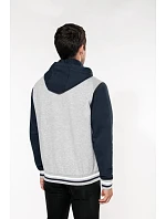 Kariban K 4003 Unisexová bunda s kapucňou „Teddy“ 20.4003 oxford grey/navy/white Kariban K 4003 Unisexová bunda s kapucňou „Teddy“ 20.4003 oxford grey/navy/white