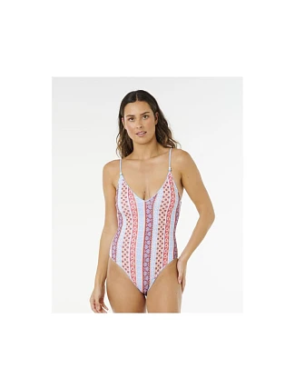 Dámske plavky RIP CURL Coastal Instinct Cheeky 1Pc, viacfarebné Dámske plavky RIP CURL Coastal Instinct Cheeky 1Pc, viacfarebné
