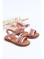 Dziecięce Sandały Z Paseczkami Różowe Isla