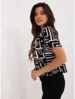 Blúzka LK BZ 509749.88 čierna a béžová