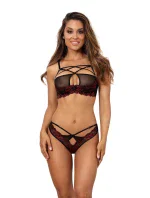 Sexy tangá V-10028 čierna/červená - Axami Sexy tangá V-10028 čierna/červená - Axami