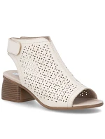 Remonte beige Remonte dámske kožené sandále Rieker R8777-60 Remonte beige Remonte dámske kožené sandále Rieker R8777-60