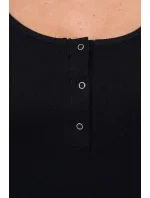 Šaty s gombíkovým výstrihom čiernej