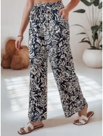 Dámske široké nohavice TROPICAL SUN navy blue FashionStreet UY2632 Dámske široké nohavice TROPICAL SUN navy blue FashionStreet UY2632