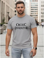 Pánske klasické tričko s nápisom bavlna sivá FashionStreet NX5144R Pánske klasické tričko s nápisom bavlna sivá FashionStreet NX5144R