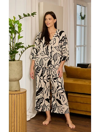Pyžamo Mefemi Aurora PS63 3/4 S–2XL s rozopínaním Pyžamo Mefemi Aurora PS63 3/4 S–2XL s rozopínaním