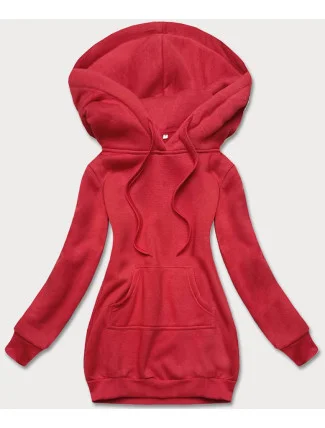 Tmavo červená dámska klokanie mikina (YS10003-18) Tmavo červená dámska klokanie mikina (YS10003-18)