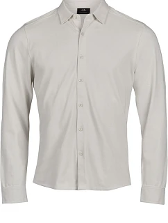 Tee Jays TJ 1416 Košeľa z piqué s dlhým rukávom „Luxury Stretch“ 18.1416 cement