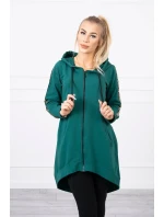 Mikina so zipsom na chrbte zelená