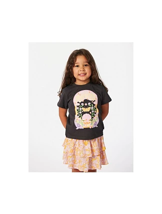 Tričko RIP CURL Rainbow Tropics Art Tee – dievčenské, čierne Tričko RIP CURL Rainbow Tropics Art Tee – dievčenské, čierne