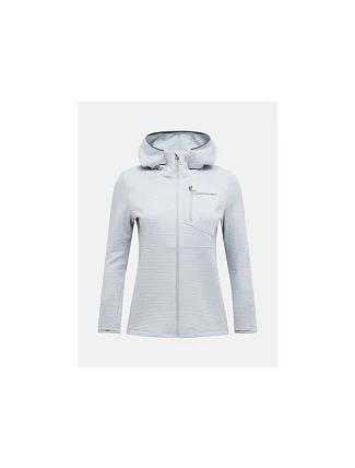 Dámska mikina PEAK PERFORMANCE W Trail Polartec Power Grid Zip Hood, sivá Dámska mikina PEAK PERFORMANCE W Trail Polartec Power Grid Zip Hood, sivá