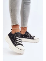 Damskie Trampki Na Masywnej Podeszwie Big Star NN274125 Czarne