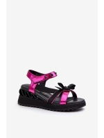 Sandały Damskie Z Kokardką D&A CR956 Fuksja