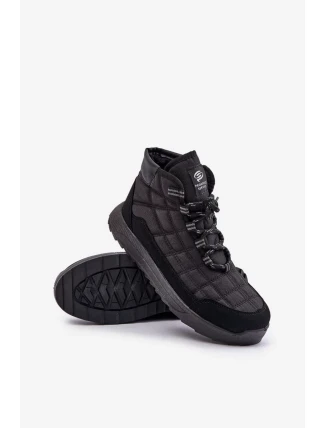 Zateplené pánske zimné topánky Lace-up Progress Black Zateplené pánske zimné topánky Lace-up Progress Black