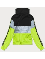 Čierno-zelená dámska športová mikina (26019) -J.Style