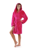 Dámsky župan Lilly extra s kapucňou 3/4 jedna veľkosť 3320 malinová - Vestis Dámsky župan Lilly extra s kapucňou 3/4 jedna veľkosť 3320 malinová - Vestis