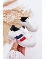 Buty Sportowe Sneakersy Dziecięce Ze Świecącą Podeszwą Biało-Czarne Arielle
