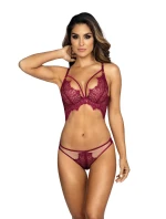 Dámska korzetová podprsenka V-9431 Burgundy - Axami