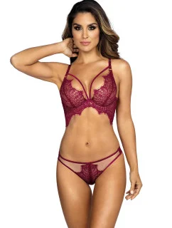 Dámska korzetová podprsenka V-9431 Burgundy - Axami