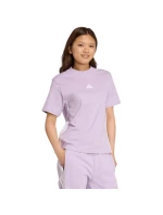 Dámske bavlnené tričko adidas Essentials 3-Stripes svetlo fialové JX7619