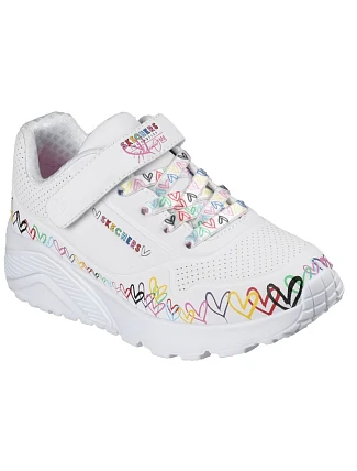 Detské tenisky Skechers UNO LITE HEART CRAZE 314091L WMLT Detské tenisky Skechers UNO LITE HEART CRAZE 314091L WMLT