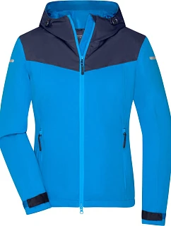 Daiber JN 1179 Dámska outdoorová softshellová bunda 02.1179 jasne modrá/námornícka modrá/jasne modrá