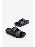 Lekkie Klapki Męskie Z Klamrami Big Star NN174593 Granatowe