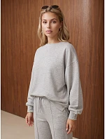 Dámska tepláková súprava so širokými nohavicami, sivá, FashionStreet AY1228 Dámska tepláková súprava so širokými nohavicami, sivá, FashionStreet AY1228