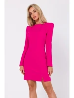 M755 Šaty s modelujúcim prešívaním - fuchsiová