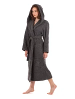 Unisex župan Athena s kapucňou 3116 antracit - Vestis