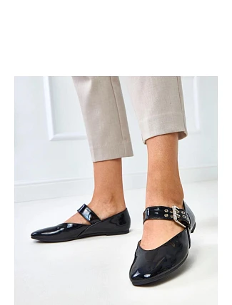 Dámske baleríny GL10-1 čierne - Solea