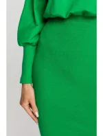 M690 Kombinované pletené šaty - zelené M690 Kombinované pletené šaty - zelené