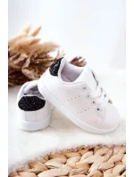 Dětské Tenisky Bíle-Cerné Glossy