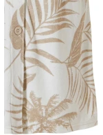 Dámska froté nočná košeľa 70231-144-6 béžová-potlač - Pastunette