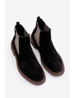 Pánske členkové topánky Chelsea OO174154 Black - Big Star Pánske členkové topánky Chelsea OO174154 Black - Big Star