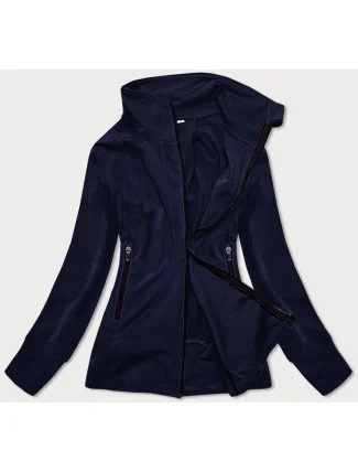 Tmavomodrá dámska mikina so stojačikom (HD150-04)