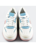 Bielo-svetlo modré dámske športové topánky (AD-555)