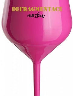DEFRAGMENTÁCIA MUŠKETY - ružový nerozbitný pohár na víno 470 ml