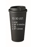 TO DO LIST: BE AMAZING - čierny termohrnček 475 ml