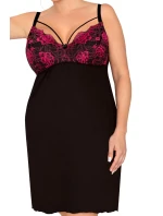 Dámska nočná košeľa Candy black plus - Donna Dámska nočná košeľa Candy black plus - Donna