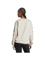 Dámska mikina adidas Animal Print 3-Stripes French Terry Sweatshirt cream JM1836