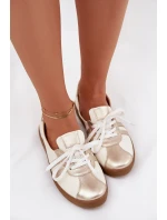 Kožené dámske barefoot topánky Zazoo N1341 white and gold Kožené dámske barefoot topánky Zazoo N1341 white and gold